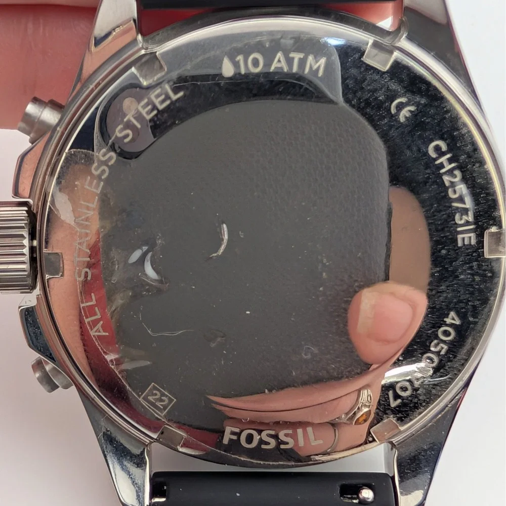 Fossil Decker CH25731E Men's Chronograph Black Dial Tachymeter 44mm Watch